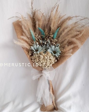 Blue rustic chic blue bunnytail